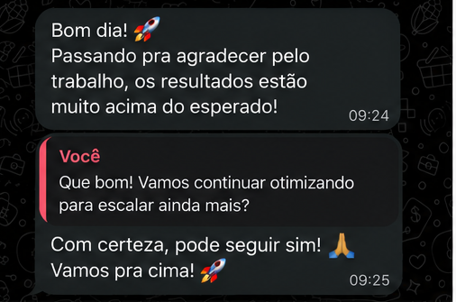 Print de depoimento de cliente 1
